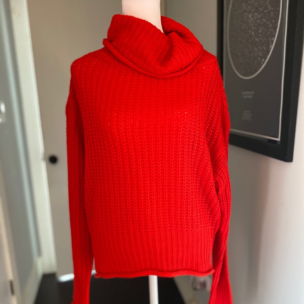Coral Red Slouchy sweater